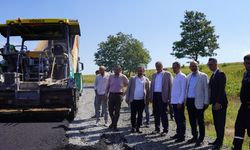 İznik-Gölcük Bağlantı Yoluna Sıcak Asfalt