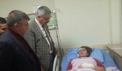 Vali Kılıç Ve Başkan Akdoğan Yaralıları Ziyaret Etti