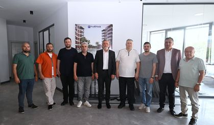 BTSO BAŞKANI İBRAHİM BURKAY'DAN  TUĞTAŞ İNŞAAT'DAN  HASAN TUĞCU VE ALİ TUĞCU'YA ÖNEMLİ ZİYARET!