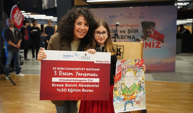 ÇOCUKLAR CUMHURİYET’İ RESİM VE ŞİİRLERLE ANLATTI