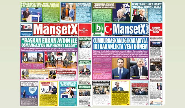 MANŞETX GAZETESİ'NİN  BURSA VE ANKARA'NIN 15.YIL 365. ŞUBAT SAYILARI ÇIKTI!