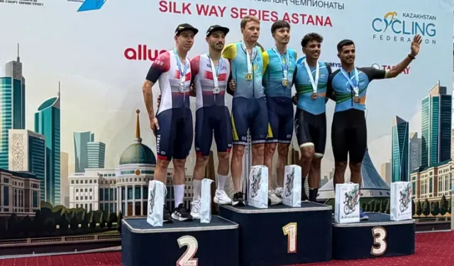 Astana’da pist bisikleti yarışlarında millilerin altın ve gümüş madalya gururu