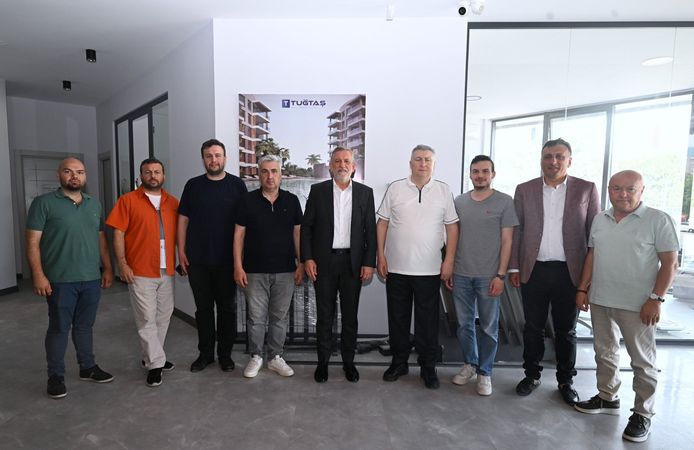 BTSO BAŞKANI İBRAHİM BURKAY'DAN  TUĞTAŞ İNŞAAT'DAN  HASAN TUĞCU VE ALİ TUĞCU'YA ÖNEMLİ ZİYARET!