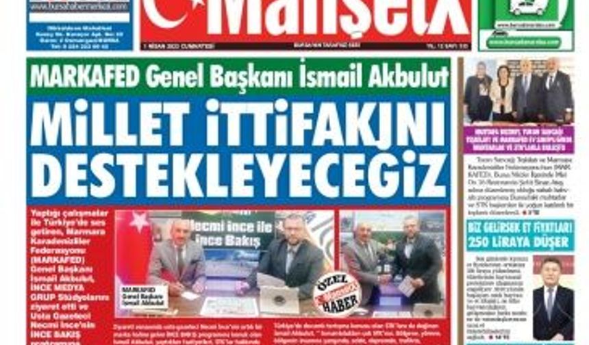 MansetX Gazetesi 'nin 12. yıl 333. Nisan Bursa ve Ankara sayıları sizlerle