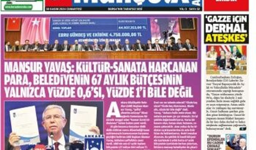 MANŞETX GAZETESİ'NİN 13.YIL 350. ANKARA -BURSA KASIM SAYILARI ÇIKTI