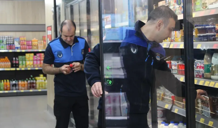 Giresun'da marketlerde zabıta denetimi