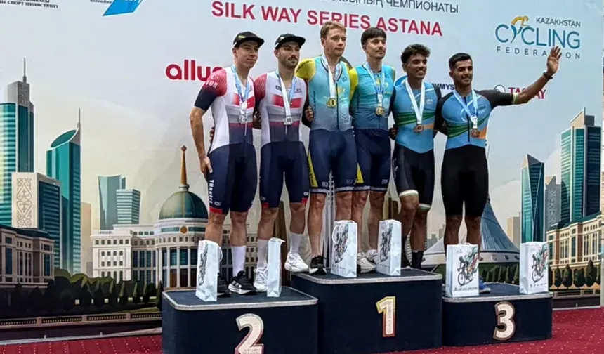 Astana’da pist bisikleti yarışlarında millilerin altın ve gümüş madalya gururu