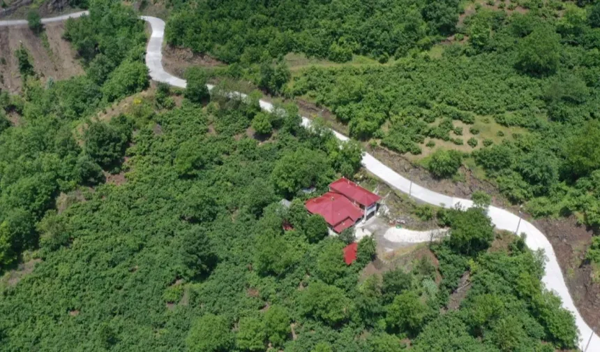Ordu ile Tokat'ı bağlayan yolda beton çalışması