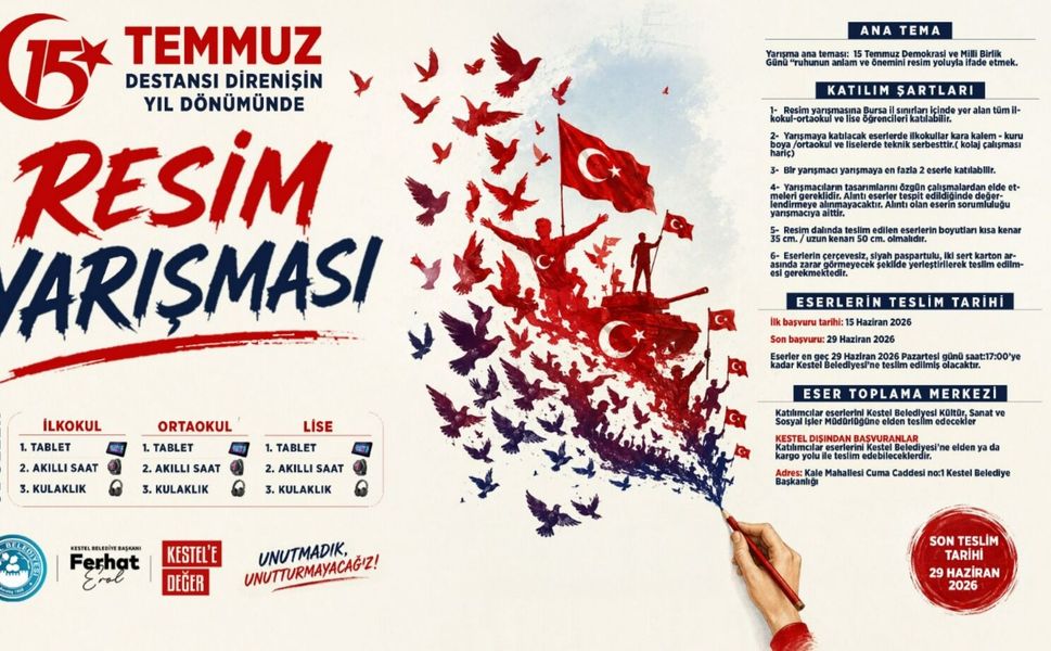 Kestel Belediyesi’nden 15 Temmuz Ruhunu Yaşatacak Anlamlı Resim Yarışması